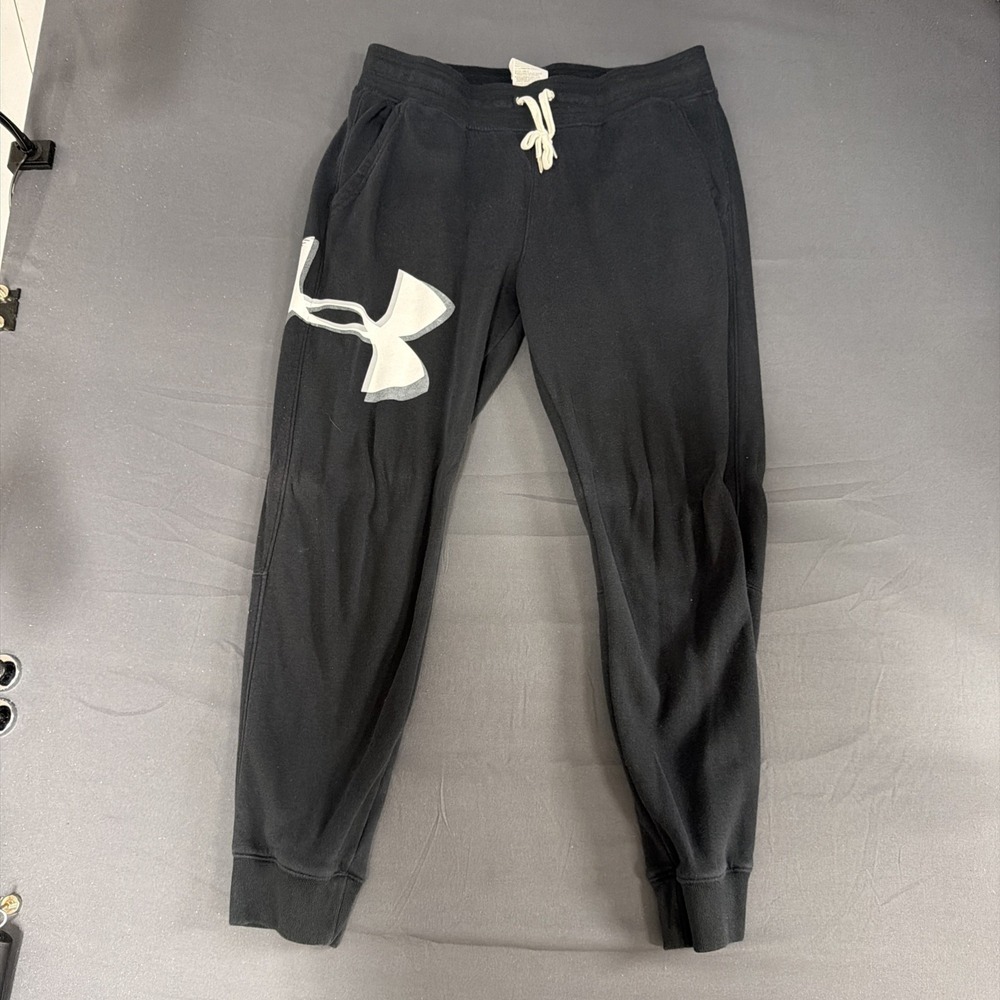 Under Armour Mens L Jogger Sweatpants Black Drawstring